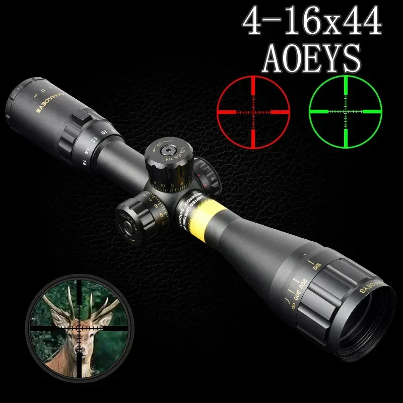 Scopes 416x44 Aoeys Rifle Scopes Sniper Air Gun Sight for Hunting Airsoft Optical Telescopic Spotting Riflescopes Airsoft Optic Sight