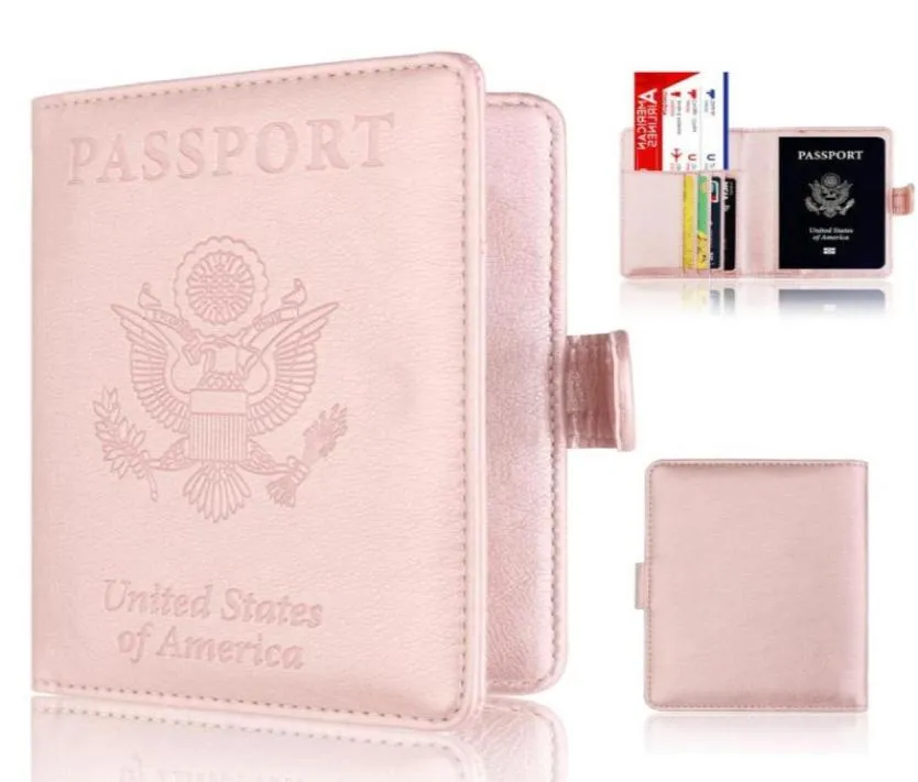 Kortinnehavare Spot RFID Antimagnetic US Passport Case Antiscanning Protection Bank Multicard Slots19818417666129