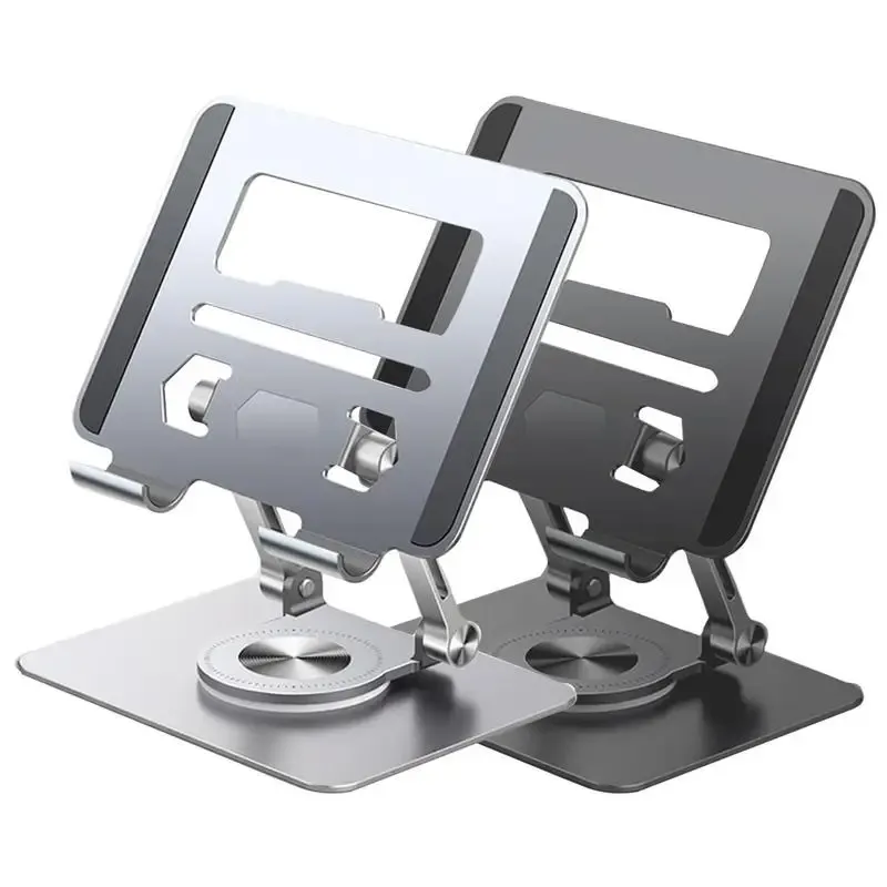 Stands 360 Rotation Tablet Stand for iPad, Adjustable Foldable Tablet Holder,Aluminum Phone Stand Compatible with iPadPro/ Air/ Mini