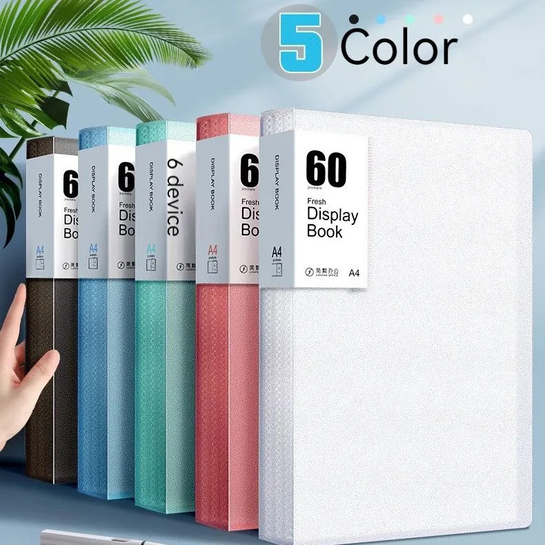 5 Colori A4 Filette di leganti del budget in plastica Documenti Documenti opuscoli di opuscoli 30/60/100 pagine Office forniture per studenti Organizzatore 240416