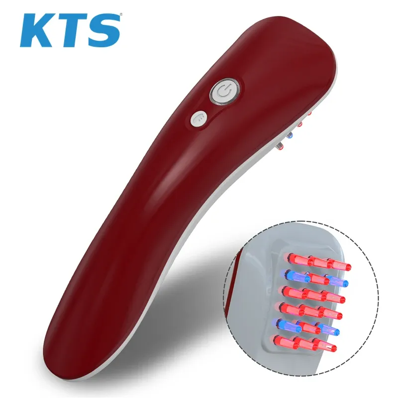 Shampoo&Conditioner KTS 650nm Laser Hair Growth 18 Diodes Vibration Massager Comb Anti Hair Loss Therapy Infrared Red Light Hair Care Hair Brush