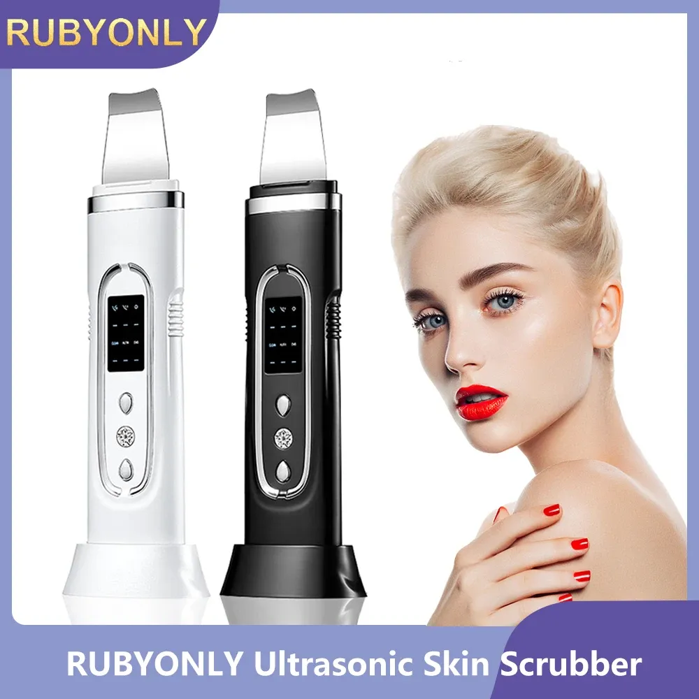 Instrument Ultrasonic Skin Scrubber Vibration Blackhead Remover Face Cleaner Facial Scrubber Shovel Clean Cavitation Peeling Skin Care