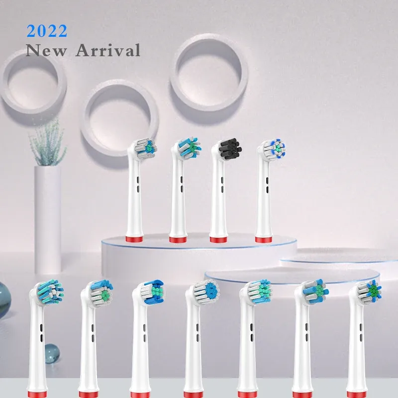 Köpfe 2022 Neues orales B -elektrische Zahnbürstenköpfe für orale B -Vitalität/Triumph/Prohealth/3d Excel/Professional Care/White Clean/Trizone