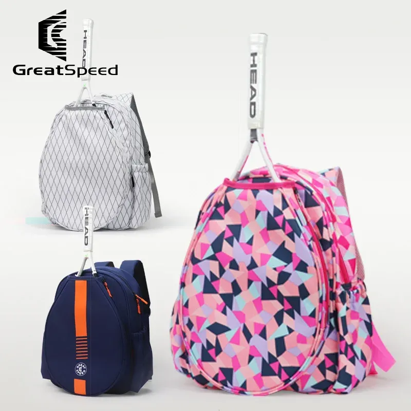 Väskor 2023 Greatspeed Youth Tennis Bag Badminton Bag Tennis Ryggsäck Enkel axelväska barn tennis racket väska tonåringar handväska