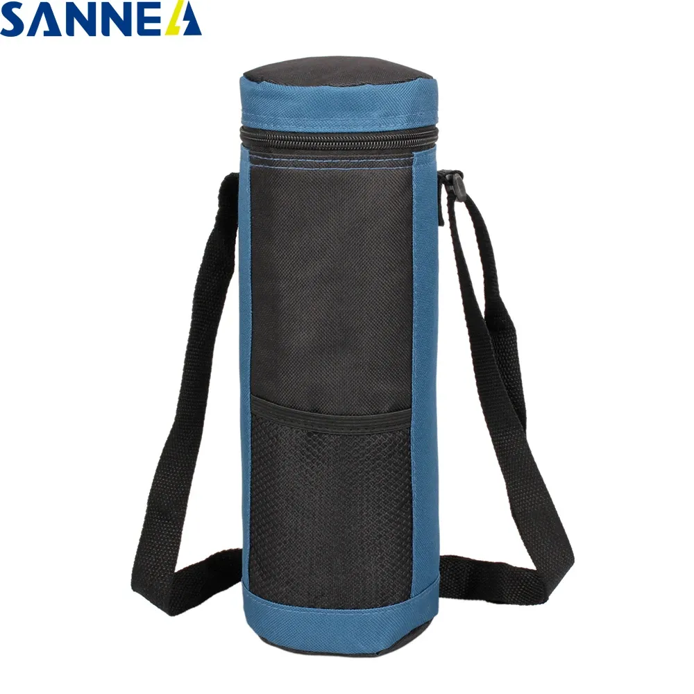 Sacs Sanne 600D Polyester Oxford Colorer Sac Round Isulate Thermal Ice Ice Water Bottle Ice Pack peut être un sac à lunch portable