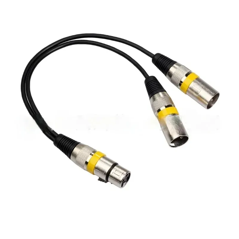 2024 3PIN XLR KVINNA JACK TILL DUAL 2 MANA PLUCK Y SPLITTER 30 CM ADAPTER Kabeltråd för förstärkarhögtalar Hörlur Mixerfor Audio Mixer Splitter