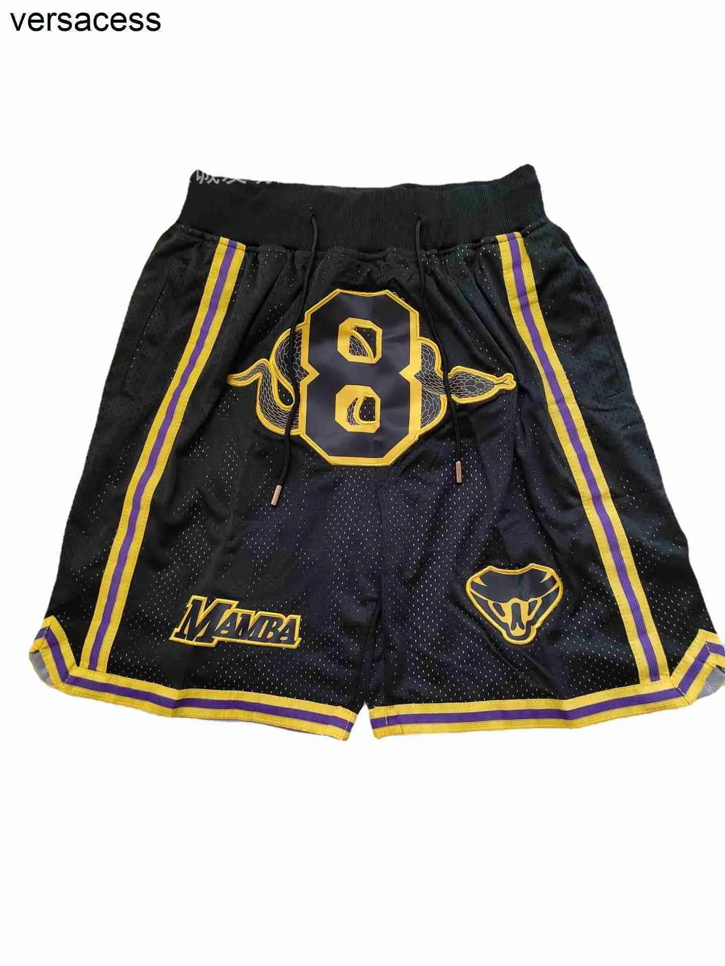 Spodnie do koszykówki Lakers Mamba Black 8 Pocket Spods spodnie dresowe