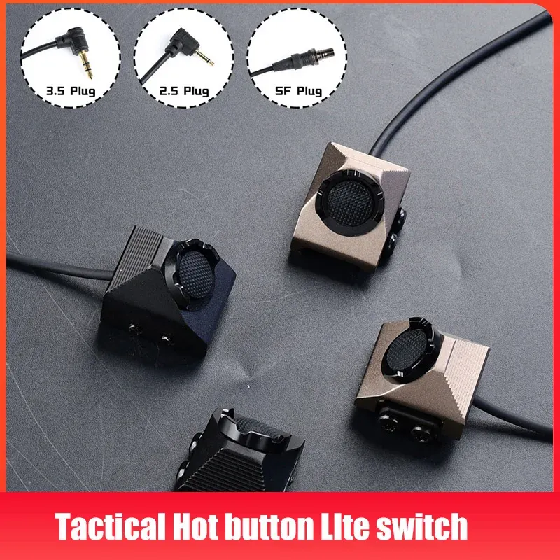 SCOPES TACTICAL HOT -knapp Lite Switch M300 M600 Tool Picatinny Mount Flashlight Dbala2 PEQ15 LASER Vapen Switch Hunting Accessories