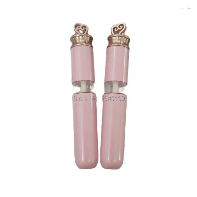 Speicherflaschen leer Lipglossrohr 5ml rosa Lipglasur Kosmetischer Behälter Kunststoff Gloss Verpackung 50pcs