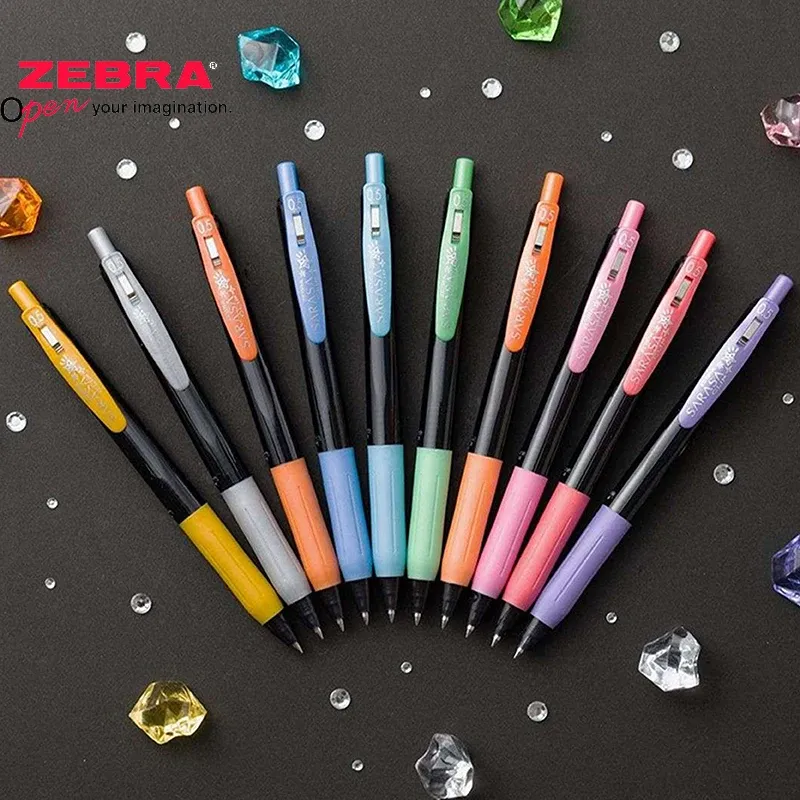 Pennen 5/10 kleuren Japan zebra sarasa decoshine kleur jj15 metalen gelpen 0,5 mm kantoorschoolbenodigdheden