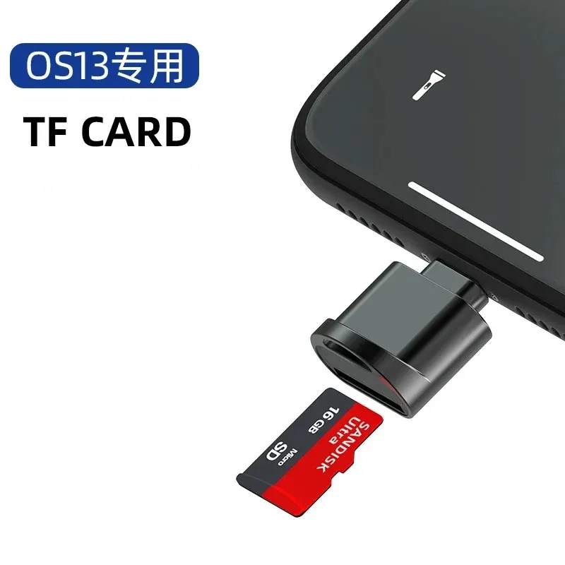 USB C TF Card Reader 480Mbps 512GB Type-C To TF Mini Memory Card Reader for SmartPhone Android/Tablets /PC /Laptop Keychain