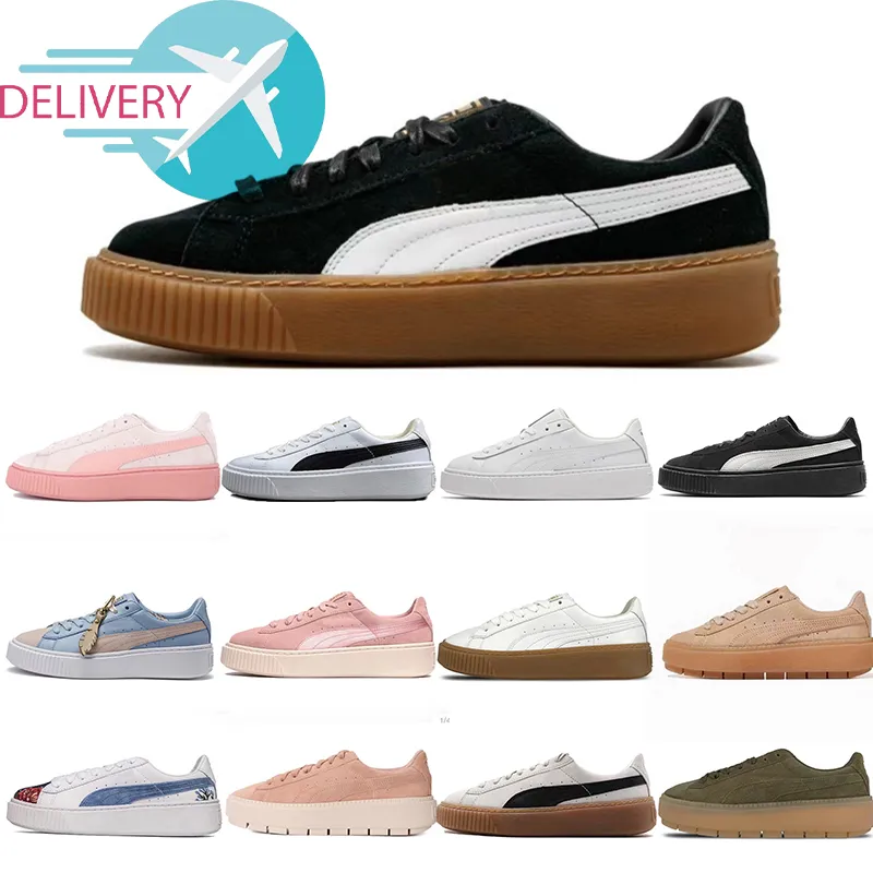 hommes femmes v2 v3 classiques pumaa en daim noir gum haut de créateur chaussures blanches marron rose violet hommes femmes chaussures décontractées formelles baskets 35.5-45