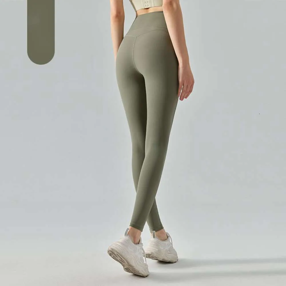 Lu Yoga Pants Designer Women Top Quality Luxury Pansic Pants Strong Tight Pants Composite Waist Tight Sports Pants Elastic Ultra Thin Drying Fitness