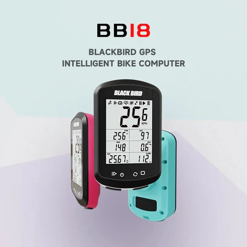 Blackbird GPS Bike Computer BB18 Wireless Bicycle Speedometer Bodomat Afficher le capteur de données de support imperméable Rate de cardiaque 240410