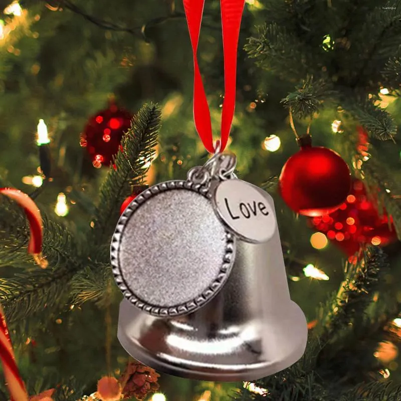Decorações de Natal Bell Pingente Memorial Ornamentos Presente Ornamento de Holding Holding Holding para Presentes do ano em casa Navidad