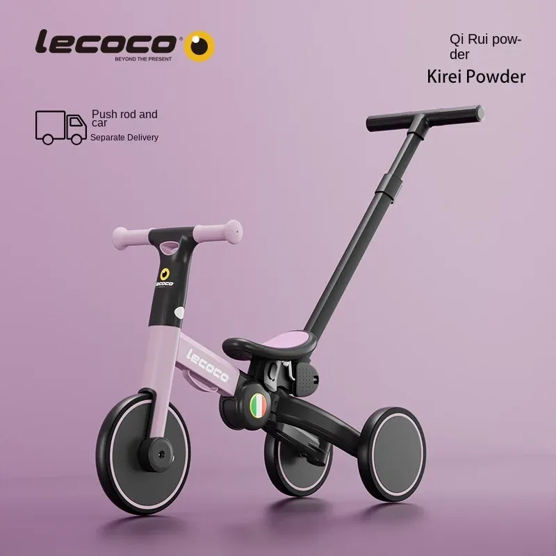 Lights Children's Tricycle Baby Bicycle Hand Push Children's Yoyo Scooter Walking Baby Artifact Light and Foldable
