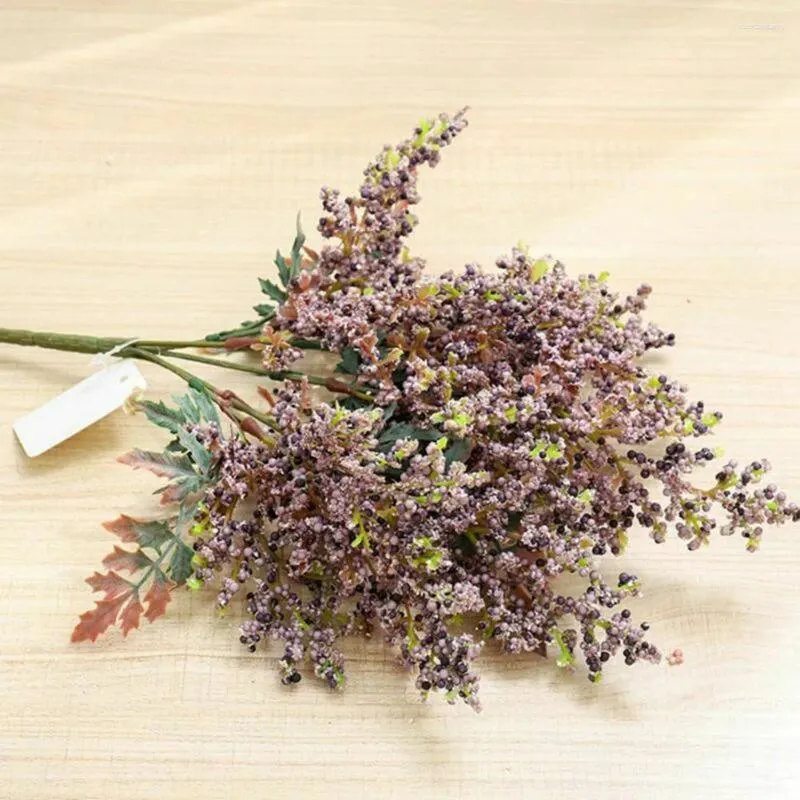 Flores decorativas de lavanda artificial Lavanda Fake Plants Bouquet Christmas Casamento Home Tabel Decoração de Autumn Craftbooking