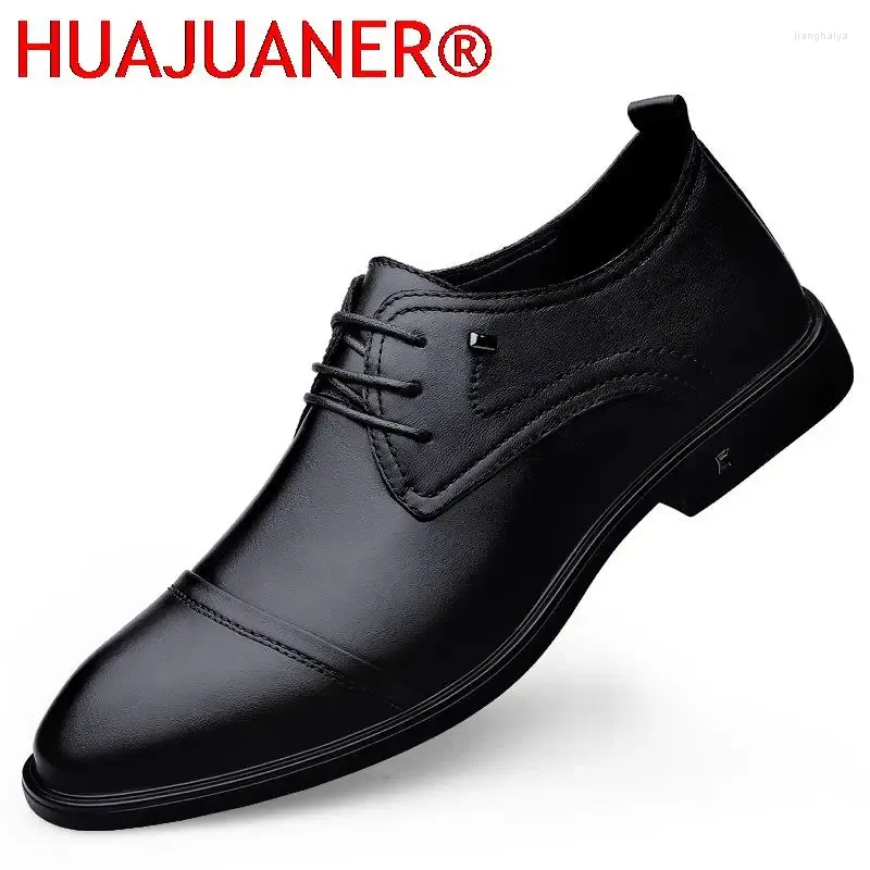 Casual Shoes Man Oxfords Genuine Leather Fashion Cow Business Loafer Formal Men Leisure Comfy Wedding Dress Shoe