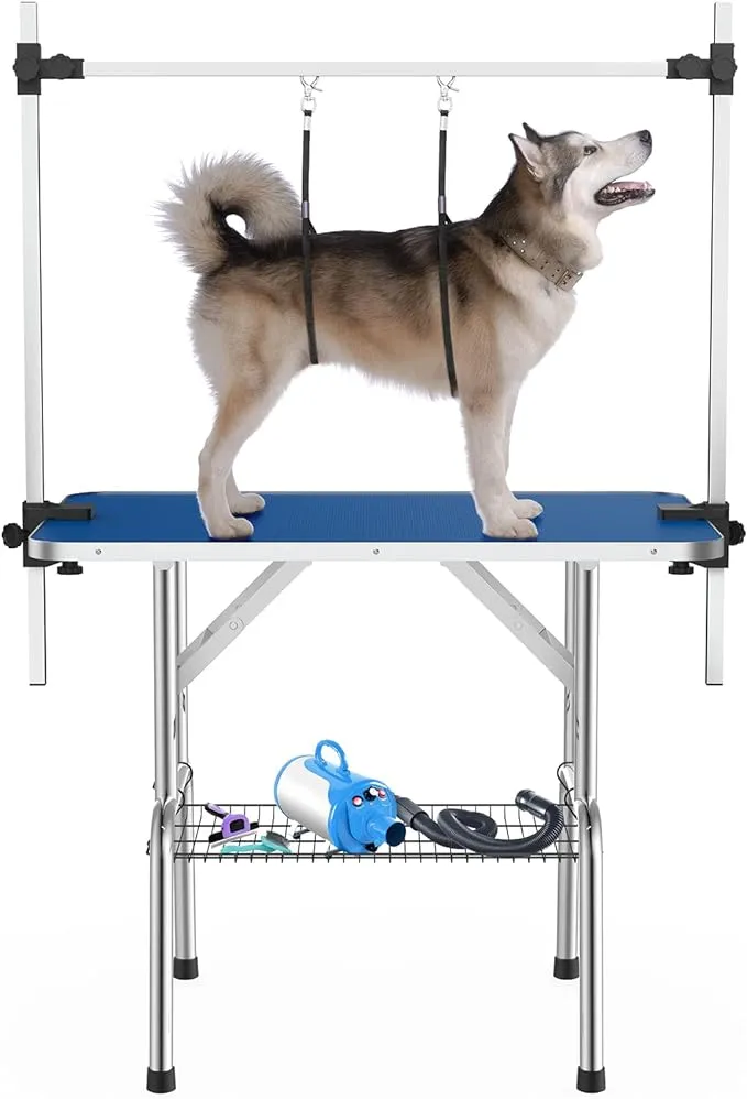 APRILSOUL 46 Inch Pet Grooming Table For Large Dogs,Adjustable