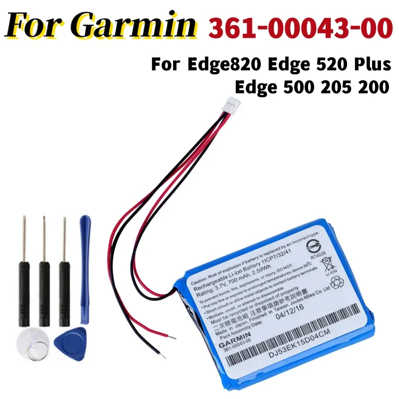 Computers 3610004300 Vervangende batterij voor Garmin Edge820 Edge 520 Plus Edge 500 205 Rand 820 520 GPS Cycling Computer