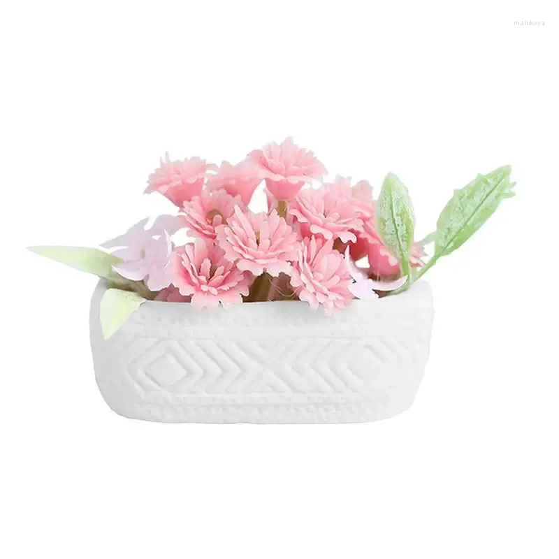 Decorative Flowers Potted Plant Model Mini Flower For Green Simulation Plants Dollhouse Multipurpose Doll House Accessories