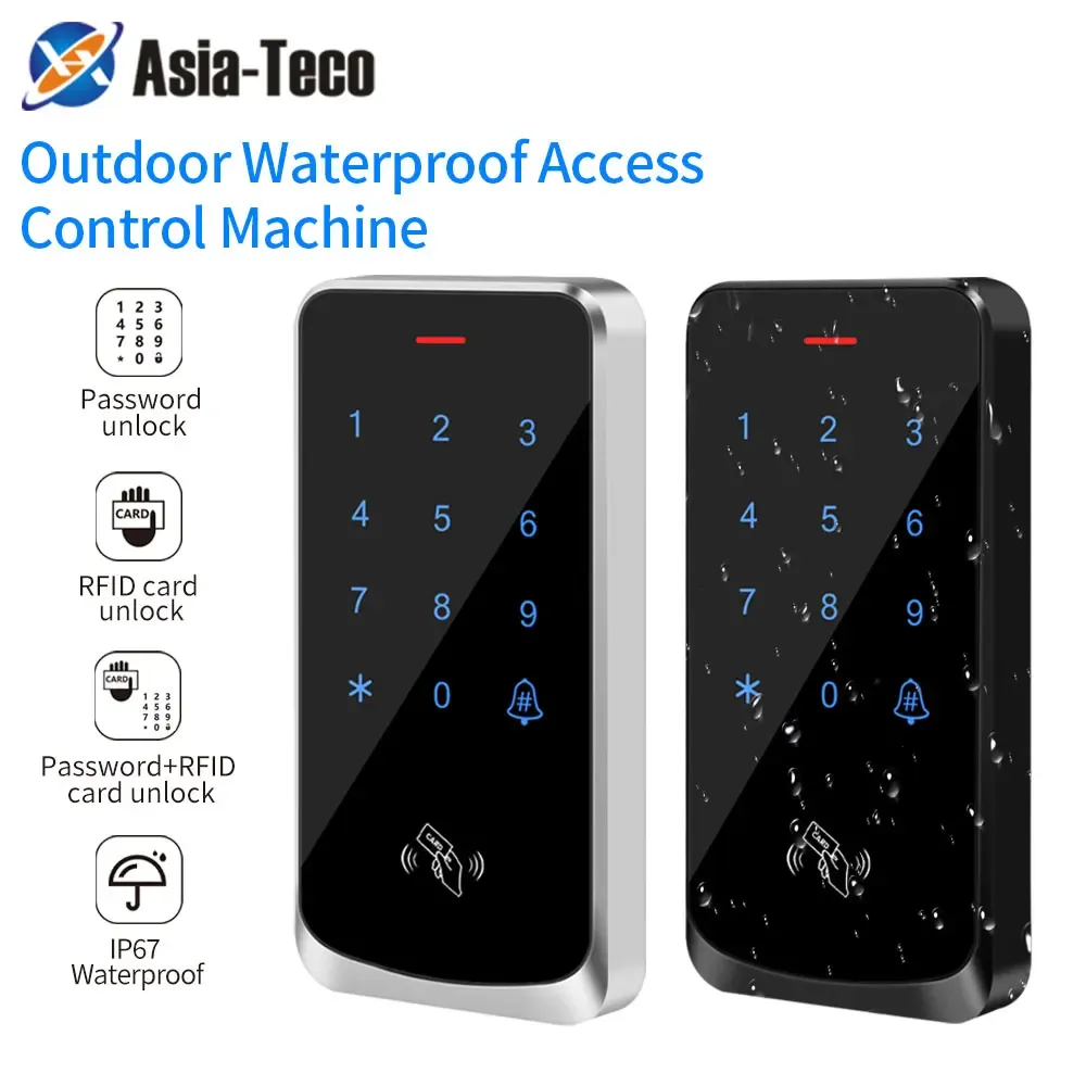 Control IP67 Waterproof RFID 125KHz Access Control Keypad Touch Screen Access Controler Smart Electronic Door Lock System Wiegand Reader