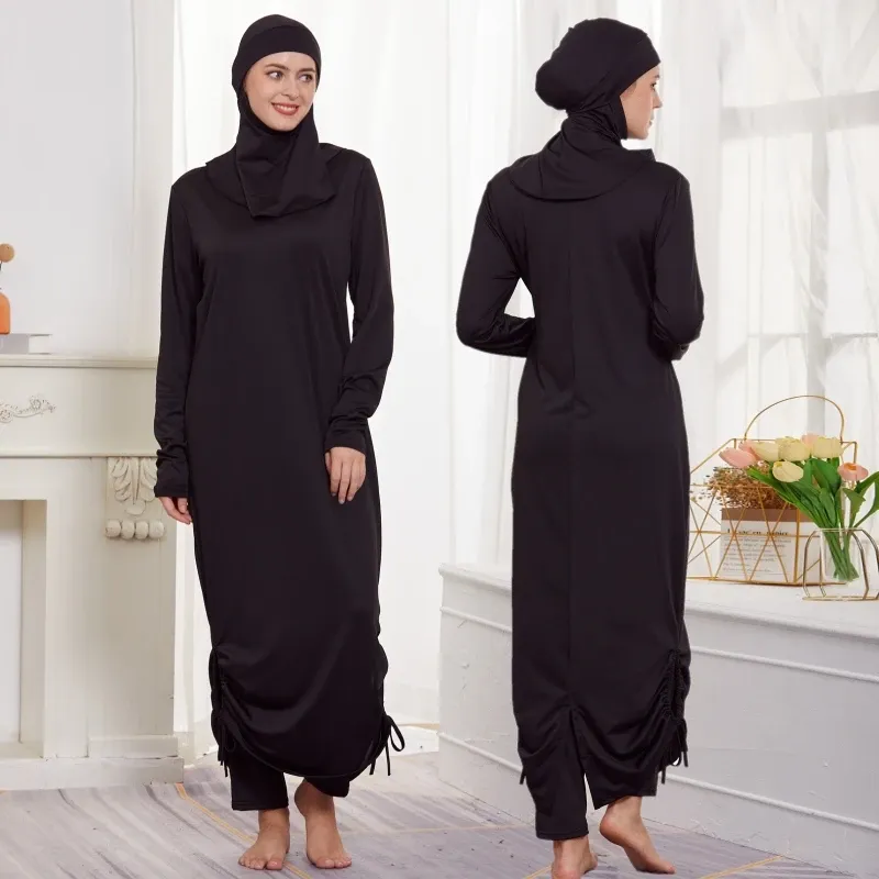 Vêtements 3pcs Femmes islamiques musulmanes Burkinis Burkinis Burkin Wit