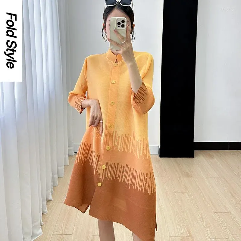 Casual Vintage Gradual Change Print See-through O Neck Long Sleeve Dresses Casual Vintage Gradual Change Print See-through O Neck Long Sleeve Dresses
