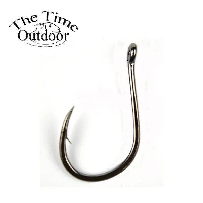 Accessories TheTime 100Pcs/Pack Bulk Chinu Ring Japanese Wire Barbed Hook Wholesale High Carbon Steel Carp Hooks Bass Trout Fishing Anzol