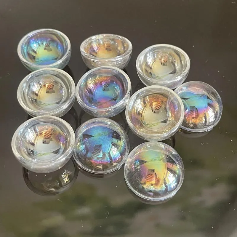 Dekorative Figuren 50/100pcs 15/16/20/25/30mm Regenbogen Hemisphäre Glas Dome Deckung DIY halbe runde Flasche Globe Blasenpendelanhänger Dekor