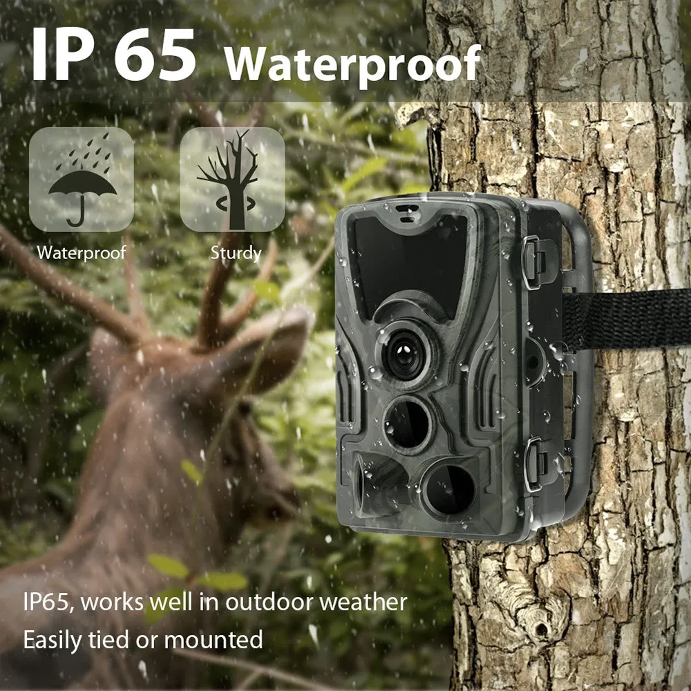 Caméras HC801 Caméra de chasse 16MP Trail Camera Night Vision Forest Foreproproping Wildlife Camera Taps Photo Taps Camera Video Surveillance