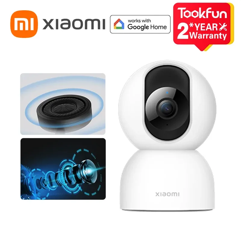 Controllo Versione globale Xiaomi Smart Camera C400 Smart Home WiFi 360 ° ROTAZIONE 4MP Night Vision AI Rilevamento umano Alexa Google Assistant