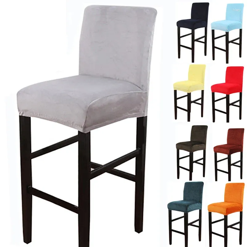 Couvercles de chaise en velours couverture de barre de tissu extensible étendue des housses de siège élastique lavable pour la cuisine de banquet El Office