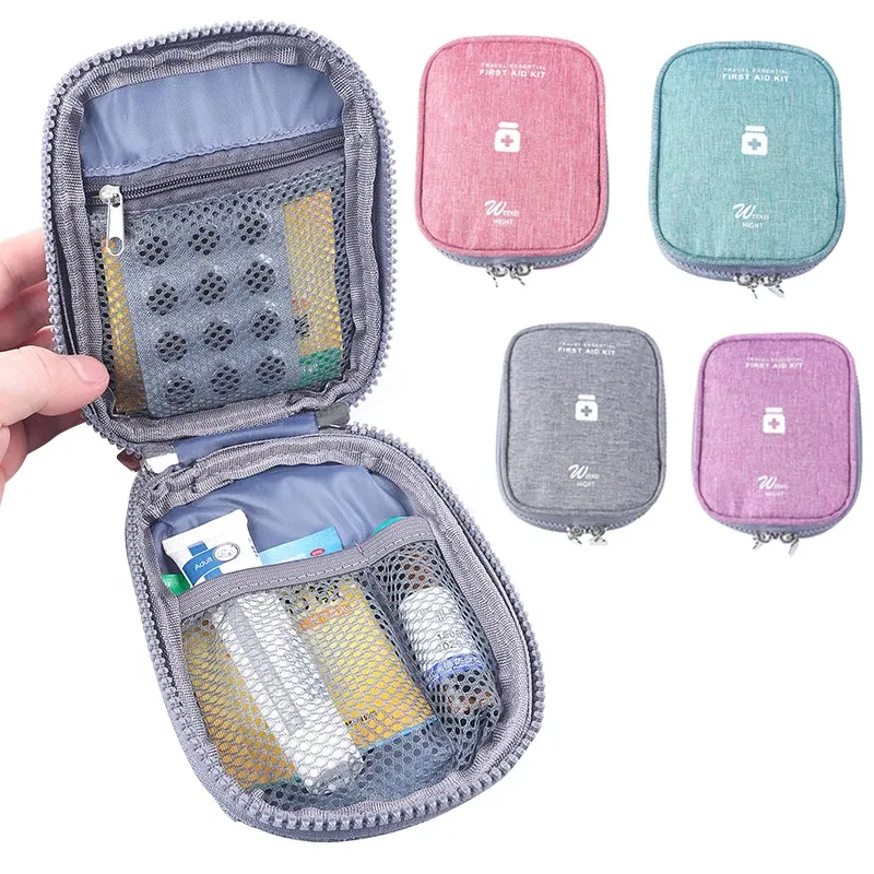 Tassen mini draagbare geneeskunde opbergtas camping outdoor reizen eerste hulpkit medicijnzakken organisator noodoverlevingszak pil pil case