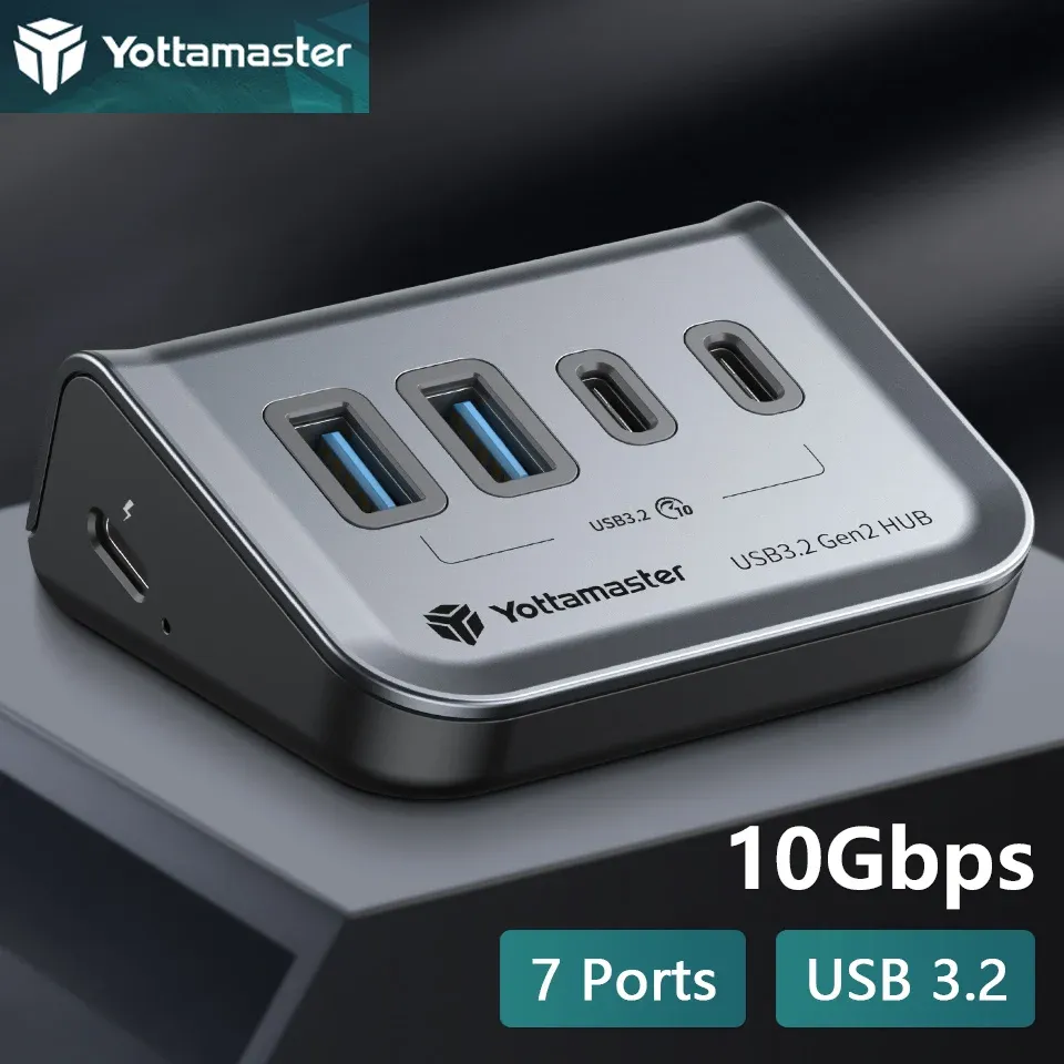 Hubs Yottamaster Multiple USB A Type C Hub 4/7 Slot 10Gbps Socket Docking Station Multi USB 3.0 Port Splitter Extensor Dock Adapter
