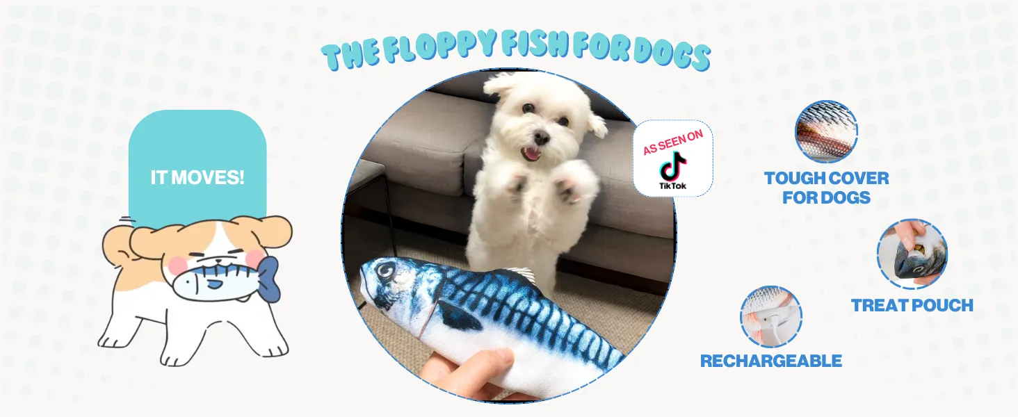 Interactive Moving Fish Dog Toy - USB Rechargeable, Vibrating Fun for Small Dogs! Shop Now! from Dhgate Dog Plush Toys - price 19.47 Interactive Moving Fish Dog Toy - USB Rechargeable, Vibrating Fun for Small Dogs! Shop Now! from Dhgate Dog Plush Toys - price 19.47