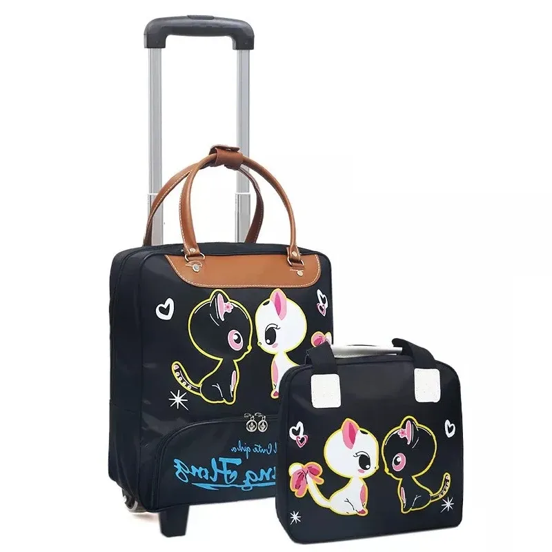 Sets Rolling Luggage bag On Wheels Trolley suitcase with handbag Shopping for Girls vs kids Boarding Trolley travel bag Luggage Sets