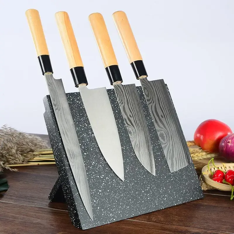 Speicherklappbare Magnetmesserhalter ABS Bar Küchenkoch Cleaver Slicing Steak Messer Aufbewahrungsständer Universal Magnet Messer Block Rack