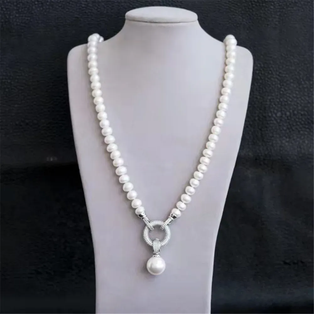 ネックレスYknrbph 2023 Nwest Real Fraphwater Pearl Necklace for Women