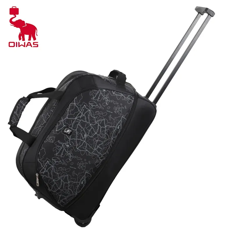 Sacs Oiwas Sac à bagages pliables Travel Duffle Trolley Saclling Suitcase Femme Men Sacs de voyage avec sac de roue Sac de bonne qualité