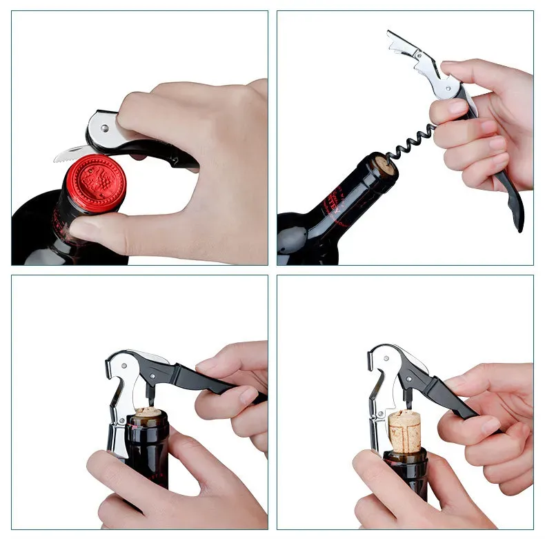 seahorse style wine opener stainless steel wine beer bottle opener corkscrew multifunction portable screw kitchen tools