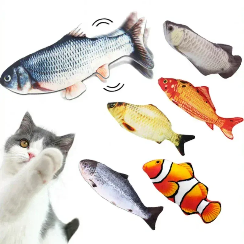 Toys Cat Dog Toy Fish USB Charger Electric Floppy Interactive Fish Training Molar Toy Realistic Fish Pet Chew Bite Accessorie