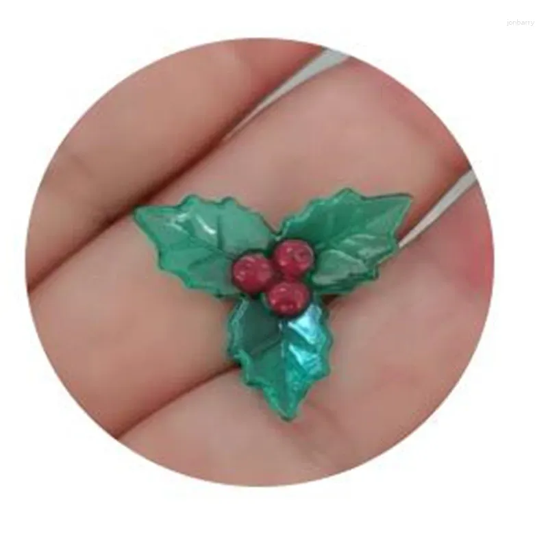 Dekorative Blumen 100/50pc Acryl 3d Beeren Miniatur Weihnachtsmodell Figuren für Anhänger Schlüsselkettenschmuckzubehör