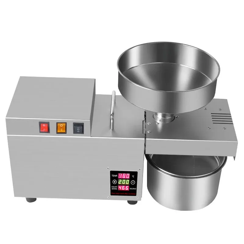 PERS 110V/220V OLIE PERSPRESSEN RAAMLOSS Steel Intelligent Oil Press S9S Commercial Lijnzaad Esame Peanut Oil Press 813kg/H