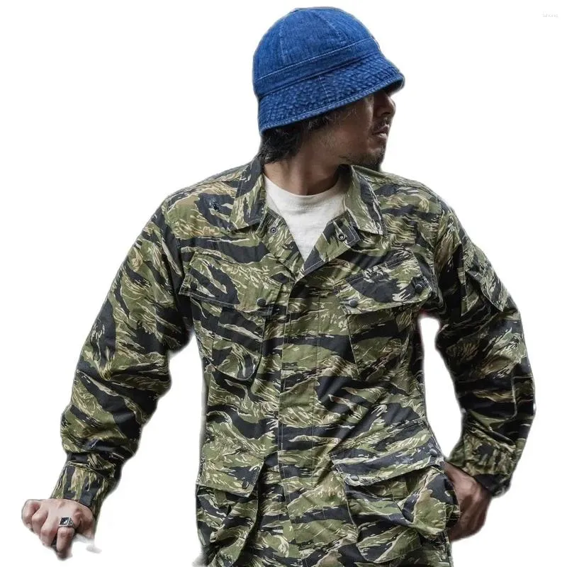 Hunting Jackets Non Stock TCU Tiger Stripe Camo Jacket Vietnam War Ripstop Combat Uniform BDU SOG CIDG