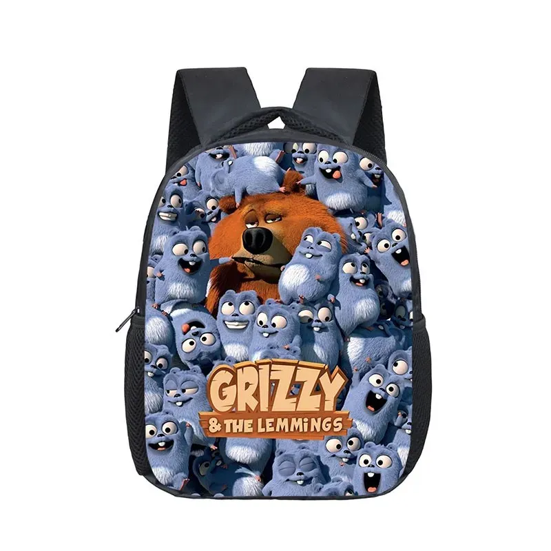 Torby 12 -calowe anime grizzly niedźwiedź plecak dla dzieci plecak lemings przedszkole mini przenośne torby plecak mochila mochila