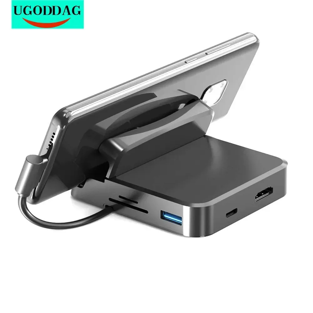 Hubs USB C HUB Docking Station Phone Stand Dex Pad Station USB C To HDMICompatible Dock Power Charger Kit For MacBook For Samsung