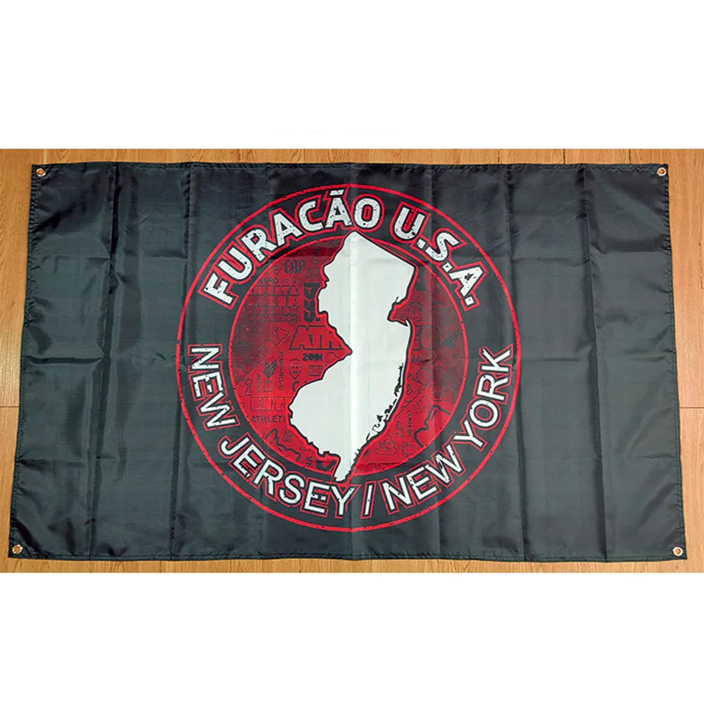 맞춤형 Furacao USA New York Flag 90*150cm 3ft*5ft 크기 폴리 에스테르 깃발 배너 홈 정원 깃발 축제 선물