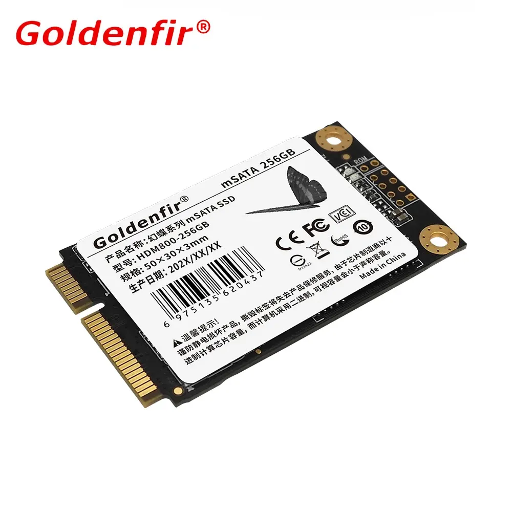 GoldenFir Msata SSD 128GB 256GB 512GB 1TB 64GB Dahili Katı Halen Sürücü Mini Sata Disk