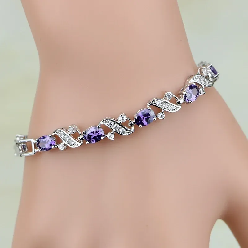 Bracelets Silver Color Jewelry